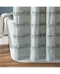 Lush Decor Vintage Stripe Yarn Dyed Cotton Shower Curtain, 72" x