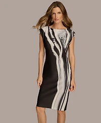 Donna Karan New York Women's Printed Scuba Sheath Dress
