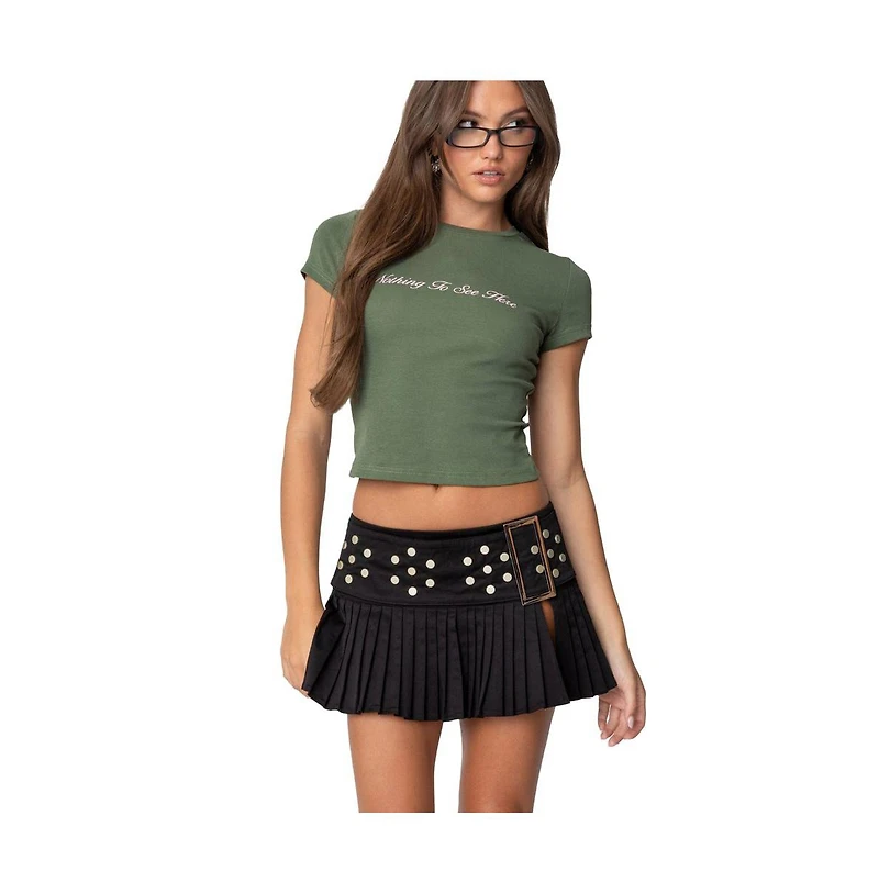 Edikted Womens Nothing To See T Shirt