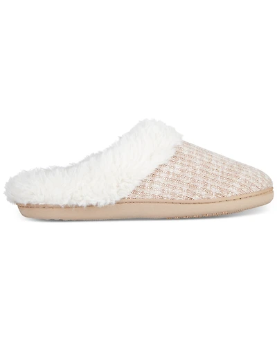 Isotoner Signature Women's Caroline Sweater Rib-Knit Clog Slippers