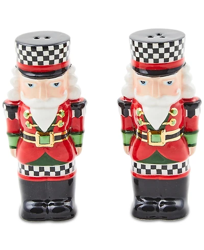 MacKenzie-Childs Classic Courtly Nutcracker Salt & Pepper Shakers