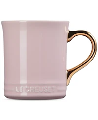 Le Creuset Stoneware Mug with Gold Metallic Handle, 14 oz.