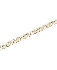 Men's Diamond Half Bezel Link Bracelet (3-1/2 ct. t.w.) in 10k Gold