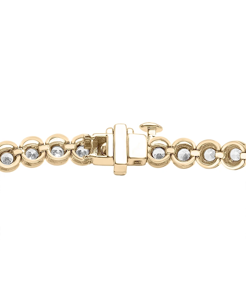 Men's Diamond Half Bezel Link Bracelet (3-1/2 ct. t.w.) in 10k Gold