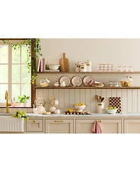 MacKenzie-Childs Rosy Check Appetizer Plates, Set of 4