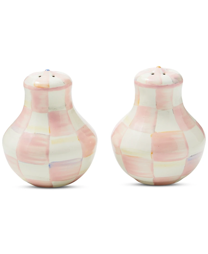 MacKenzie-Childs Rosy Check Salt & Pepper Shakers