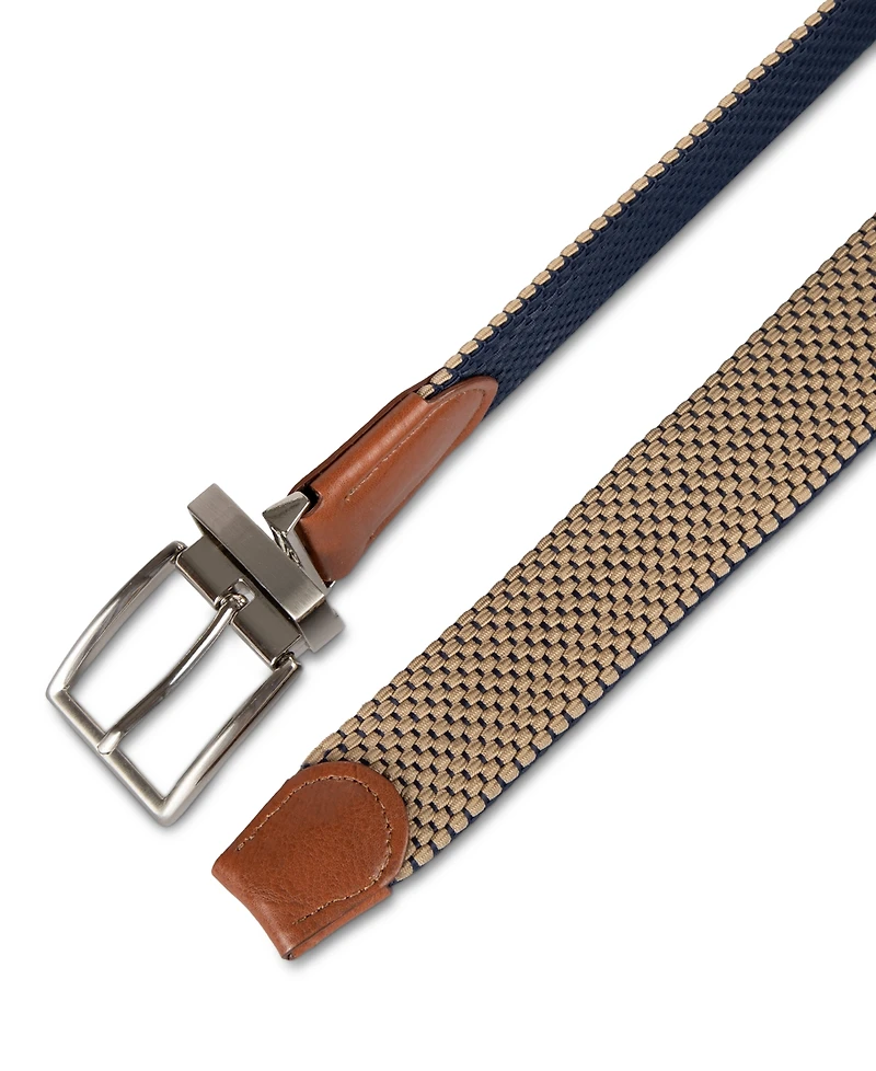 Club Room Men's Stretch Reversible Woven Belt, Exclusively at Macy's