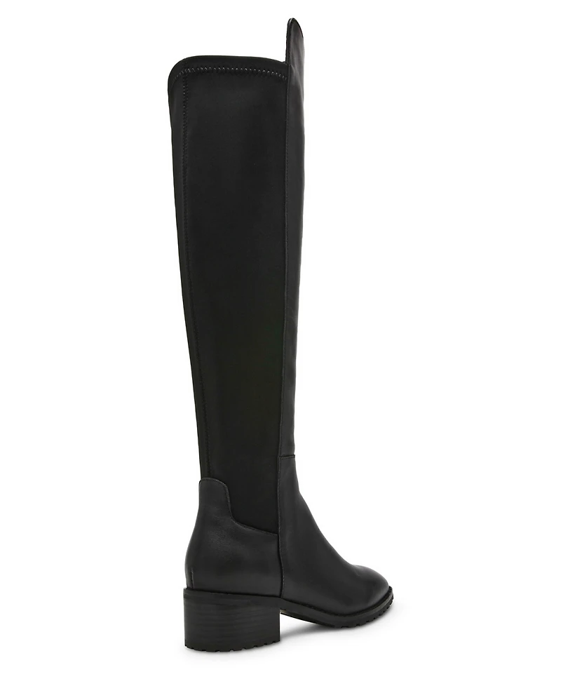 Anne Klein Women's Sable Genuine Leather Over the Knee High Boots