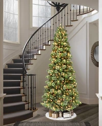 Puleo Pre-Lit Pine Artificial Tree 7.5 ft