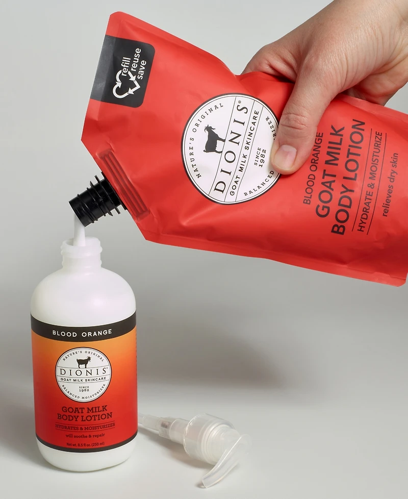 Dionis Blood Orange Goat Milk Body Lotion Refill, 16.9 oz.