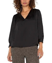 Liverpool Los Angeles Women's Long-Sleeve Pleated Top