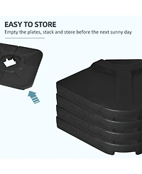 Streamdale Furniture 4-Piece Cantilever Umbrella Base Weights for Cross Base Stands
