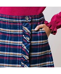 Hope & Henry Toddler Girls Flannel Pull-On Ruffle Skirt