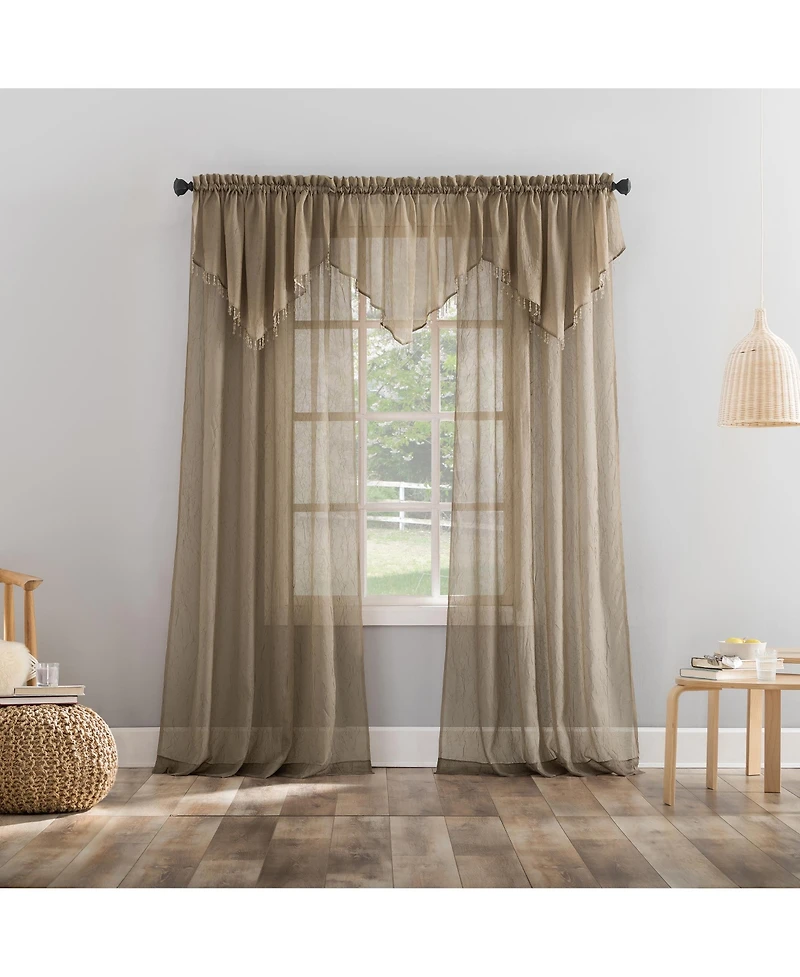 Crushed Sheer Voile Rod Pocket Curtain Panel