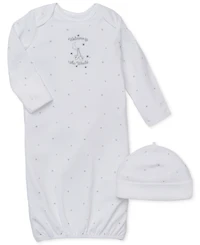Little Me Baby Boys or Baby Girls Welcome To The World Gown and Hat, 2 Piece Set