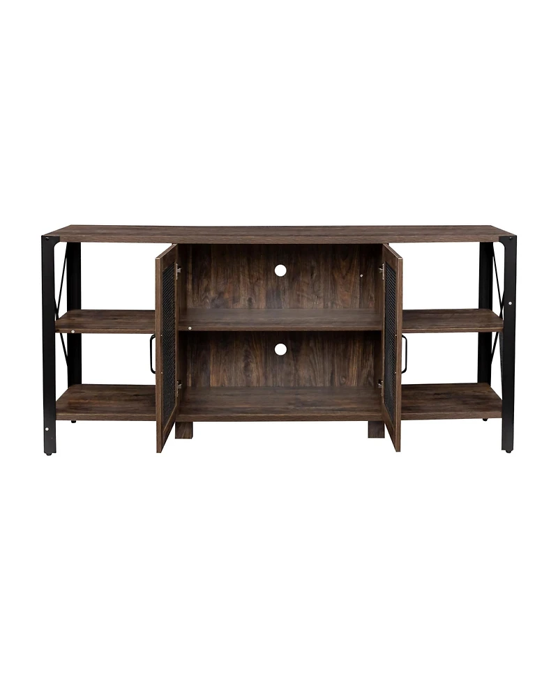 Streamdale Furniture Industrial Farmhouse Tv Stand for Living Room & Bedroom