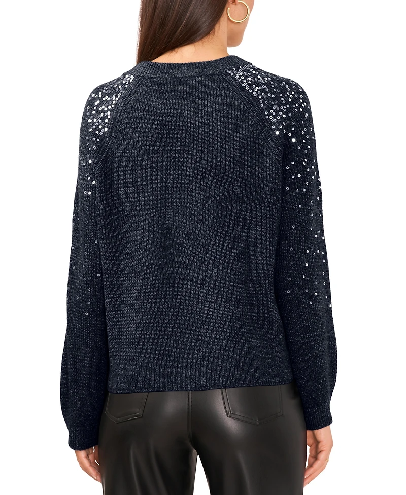 Vince Camuto Women's Sequined Raglan-Sleeve Sweater