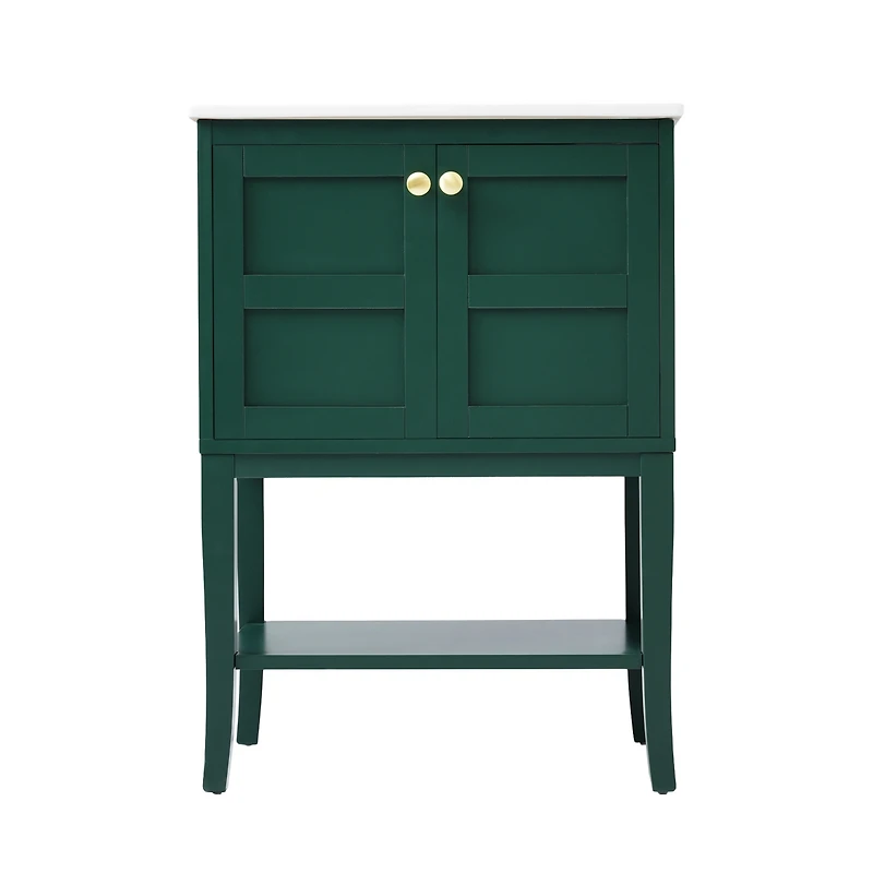 Modern 24" Bathroom Vanity with Sink and Storage
