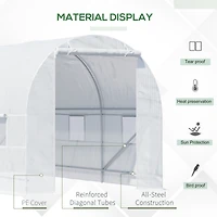 15' Walk-In Greenhouse with Windows & Door