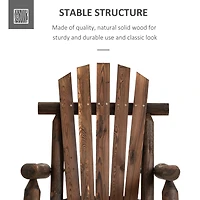 Carbonized Adirondack Rocking Chair for Outdoor and Indoor