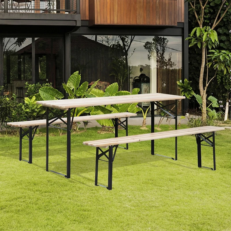 Portable Picnic Table and Bench Set for Outdoor Activities