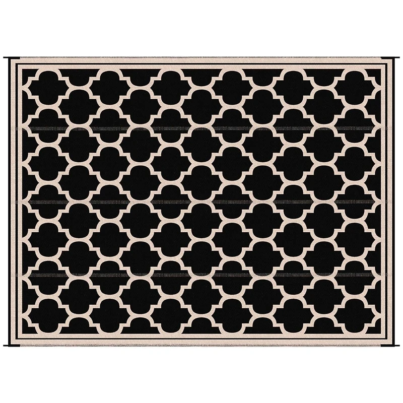9'x18' Reversible Outdoor Rug for Camping, Backyards, and Picnics