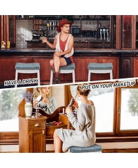 Skonyon Set of 2 24-Inch Height Backless Counter Stool with Footrest