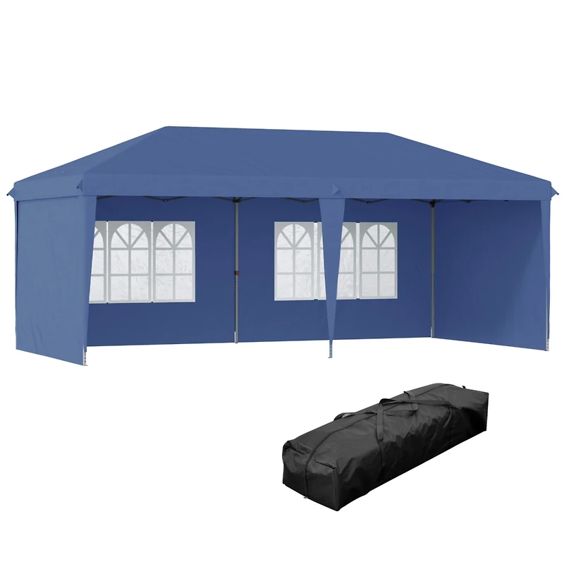 10'x20' Canopy Tent with Sidewalls, Heavy Duty Gazebo for Outdoor Events