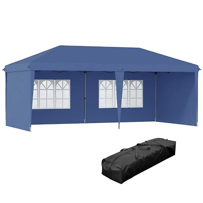 10'x20' Canopy Tent with Sidewalls, Heavy Duty Gazebo for Outdoor Events