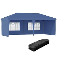 10'x20' Canopy Tent with Sidewalls, Heavy Duty Gazebo for Outdoor Events