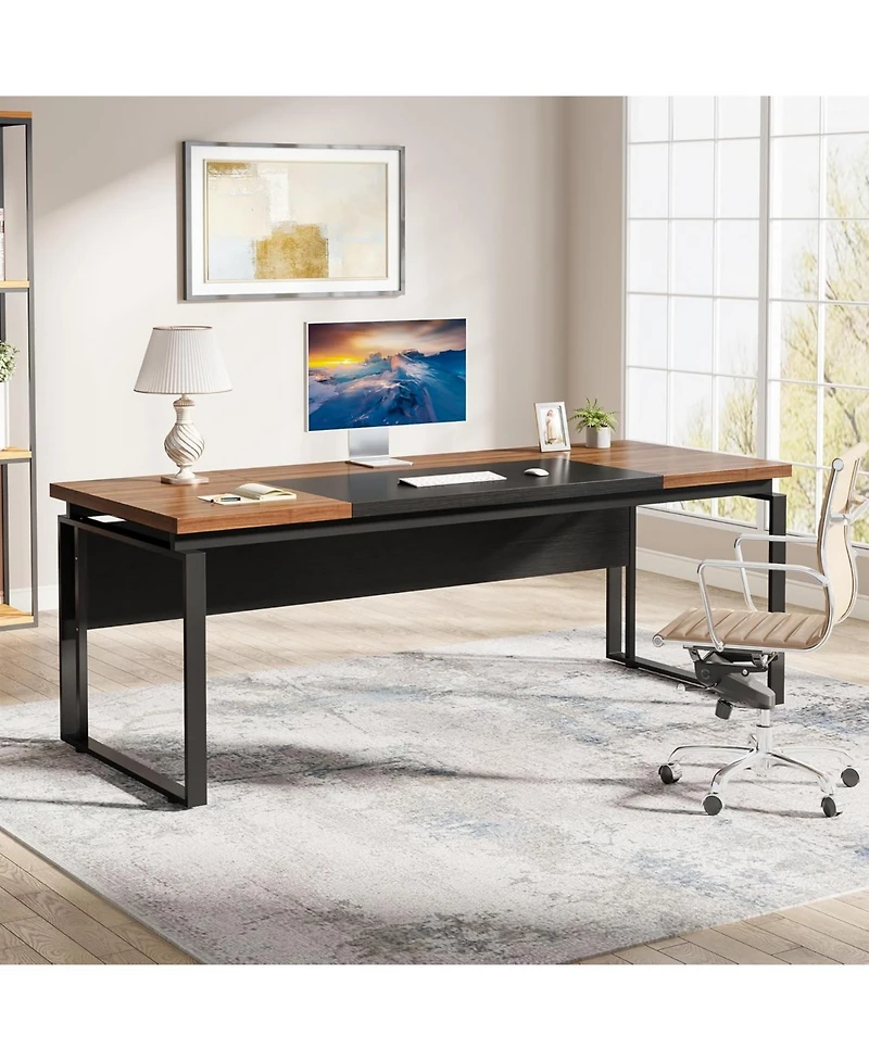 Tribesigns 63" Modern Conference Table with Splicing Board, 5FT Meeting Tables for Home Office, Business Training Seminar Stylish Meta