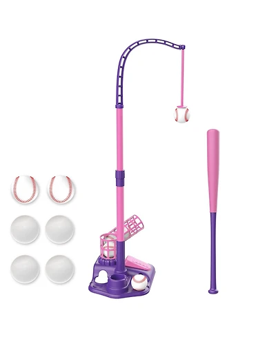Contixo Kids Baseball Tee Set with 6 Balls - Adjustable Height, Fun T-Ball Game for Toddlers