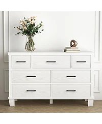 Vintage Dresser for Bedroom with 7 Drawers, Vintage Design Wood Drawer Dresser Chest of Drawers for Closet, Living Room, Hallway, Nursery, Kids Bedroo