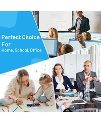Vebreda 48 x 36 Inch Mobile Magnetic Double-Sided Reversible Whiteboard Height Adjust