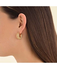 Rosefield Bubble Hoops In 14K Yellow Gold Plated Stainless Steel