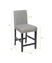 Skonyon 25 Inch Kitchen Chairs with Rubber Wood Legs