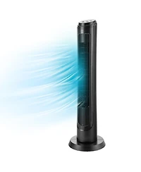Skonyon 40 Inch Tower Fan with Remote 75° Oscillating Fan with 3 Wind Modes and 4 Wind Speeds-Black