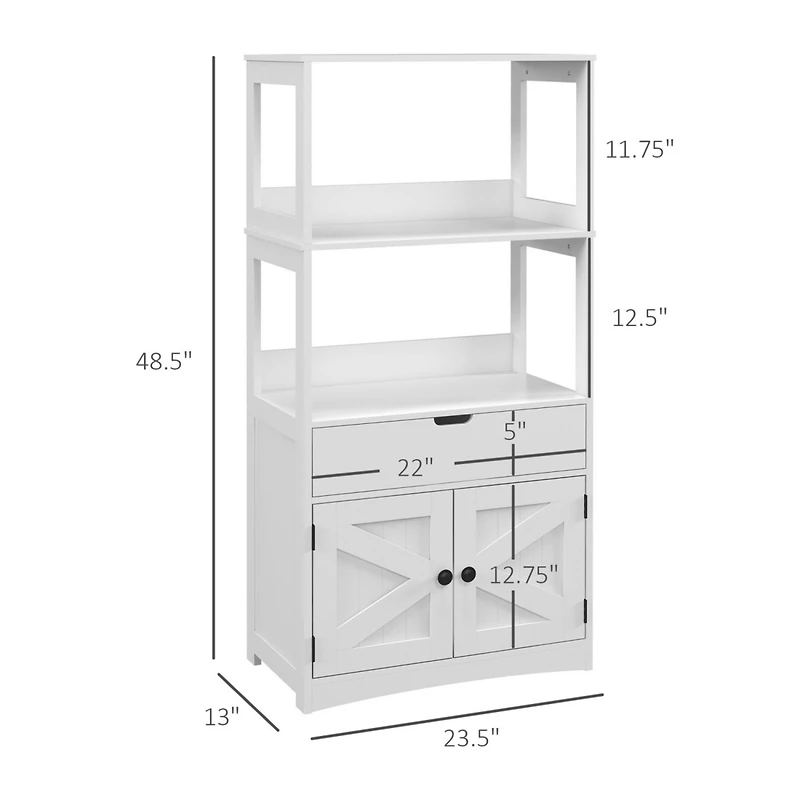 Farmhouse Bathroom Floor Storage Cabinet