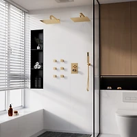 Casainc Single Handle 1-Spray Thermostatic 4-function Shower Faucet