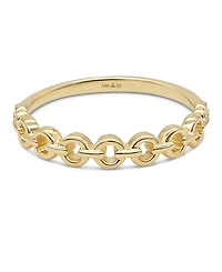Devata Cable Link Ring in 14K Gold, Size 8, approx. 1.7 grams