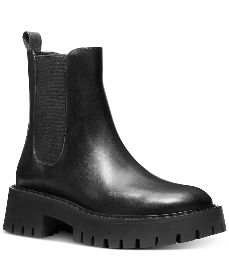 Michael Michael Kors Women's Asher Leather Lug Ankle Booties