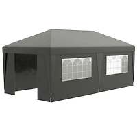 10' x 19.5' Adjustable Pop Up Canopy Tent with Sidewalls