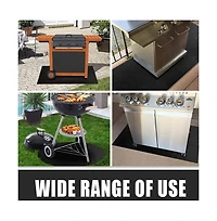 Cowin Under Grill Mat Fire Resistant Oil Proof Reusable 50" x 36"