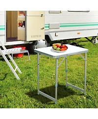23" Adjustable Folding Camping Table with Carry Handle