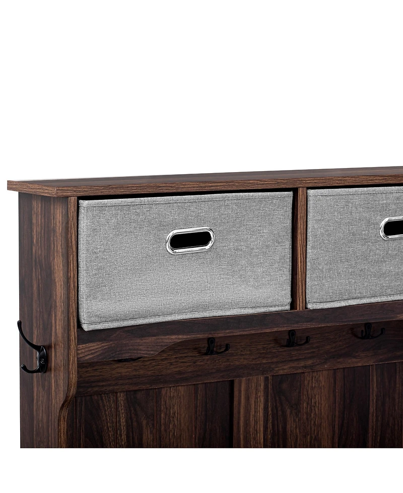 Streamdale 3-in-1 Hall Tree with Hooks, Bench, and Storage