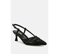 Daldra Kitten Heel Slingback Sandals