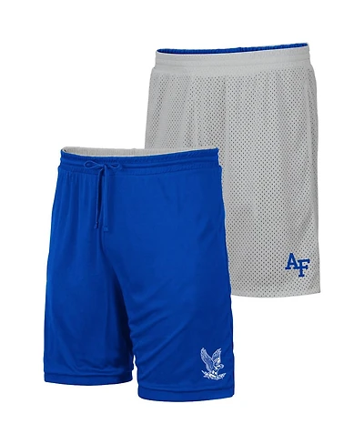 Colosseum Men's Gray/Royal Air Force Falcons Wiggum Reversible Shorts
