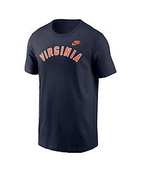 Nike Men's Navy Virginia Cavaliers Vintage Block Wordmark Core T-Shirt