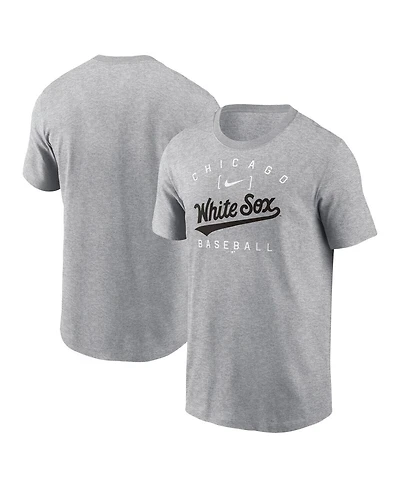 Nike Men's Heather Gray Chicago White Sox Home Team Athletic Arch T-Shirt