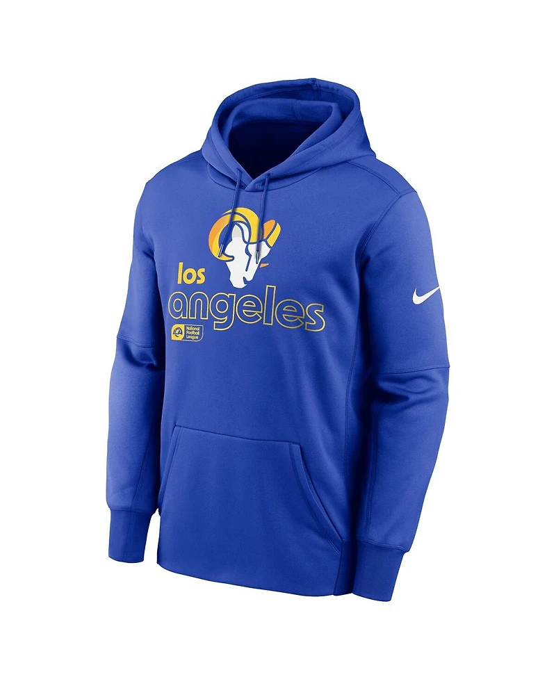 Nike Men's Royal Los Angeles Rams Performance Pullover Hoodie